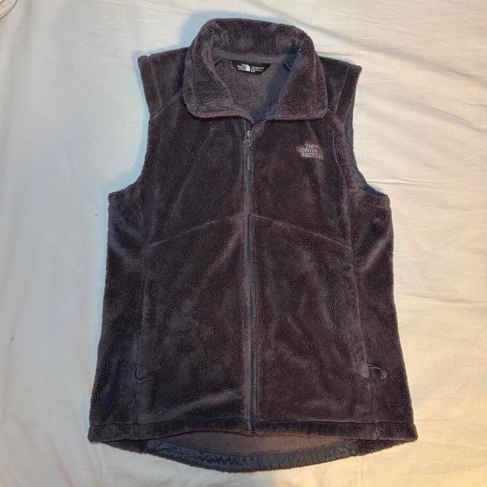 The North Face Osito Fleece Vest Womens Medium Charcoal Grey Full Zip Soft Warm
